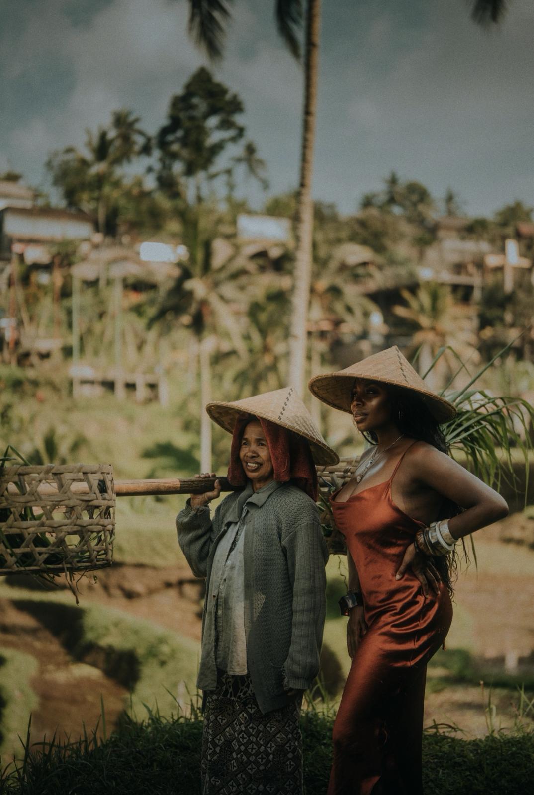 India in the rice fields of Bali